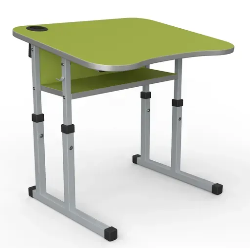 Стіл учнівський одномісний з нахилом №4-7 без полиці /600х500 МФ Вересень